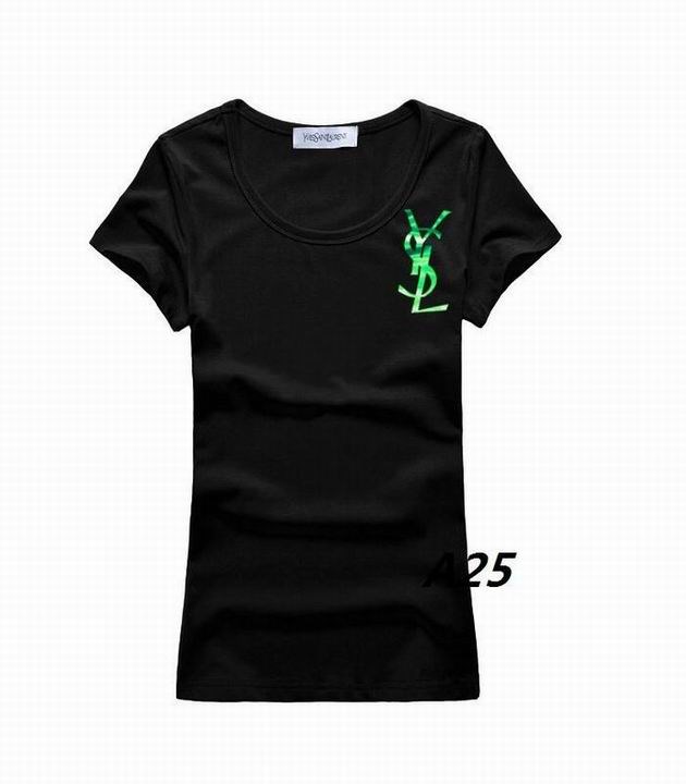 YSL short round collar T woman S-XL-035